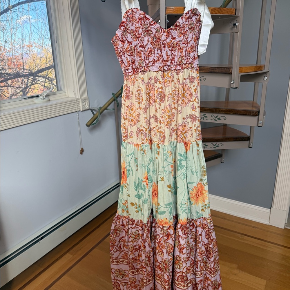 NWT FREE PEOPLE Bluebell Maxi Dress / Lilac Combo Size Medium